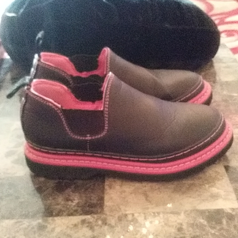 Women's pink n black Doc Martin Shoes